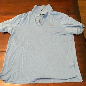 Light blue Ralph Lauren polo shirt. Size large.